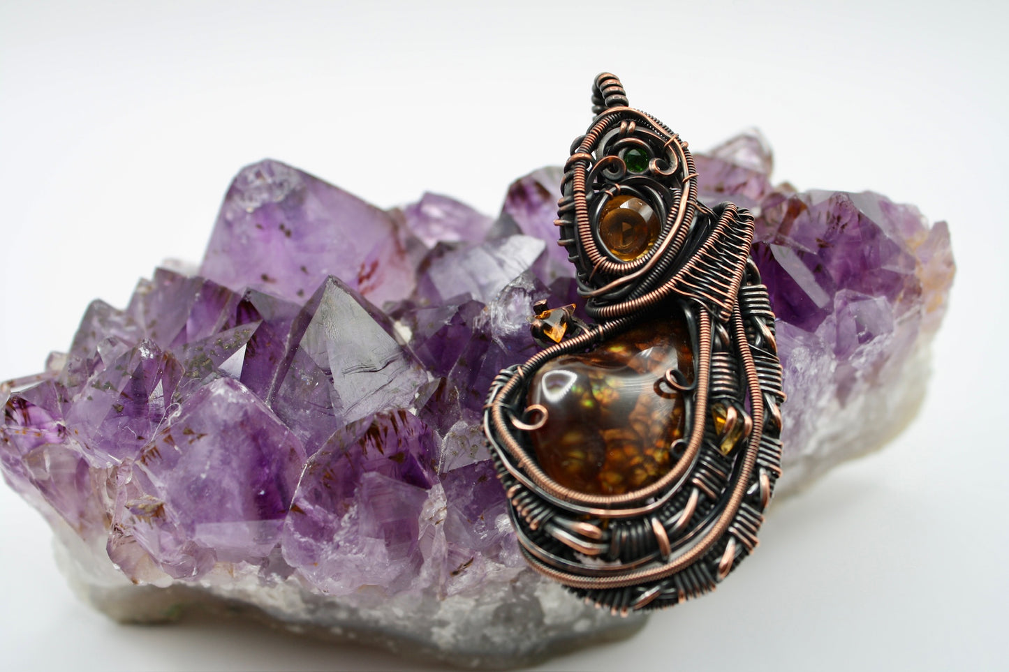 Fire Agate x Citrine