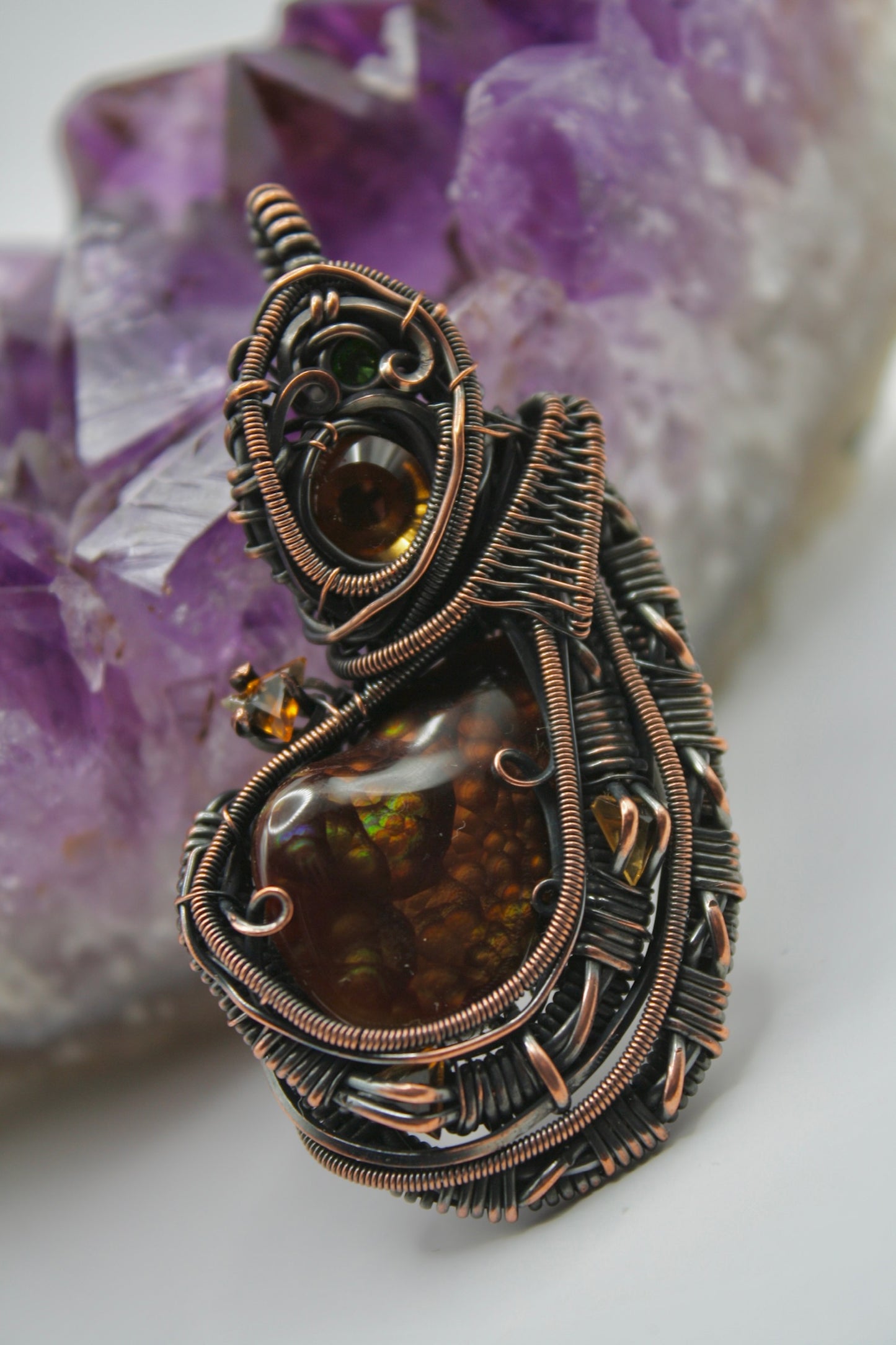 Fire Agate x Citrine
