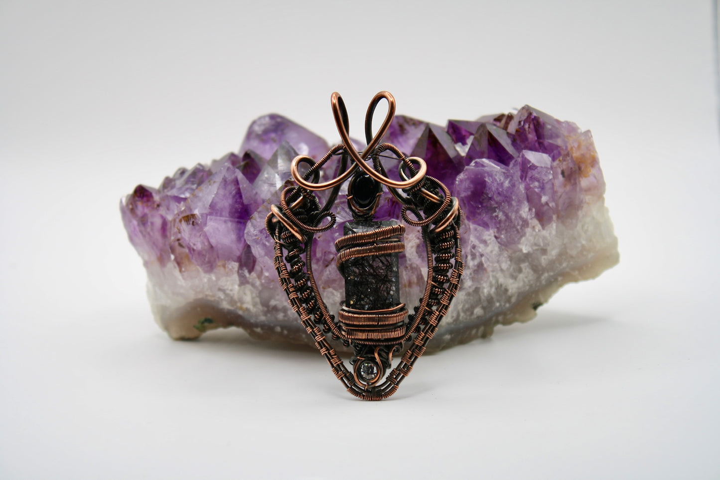 Obsidian x Black Rutilated Quartz