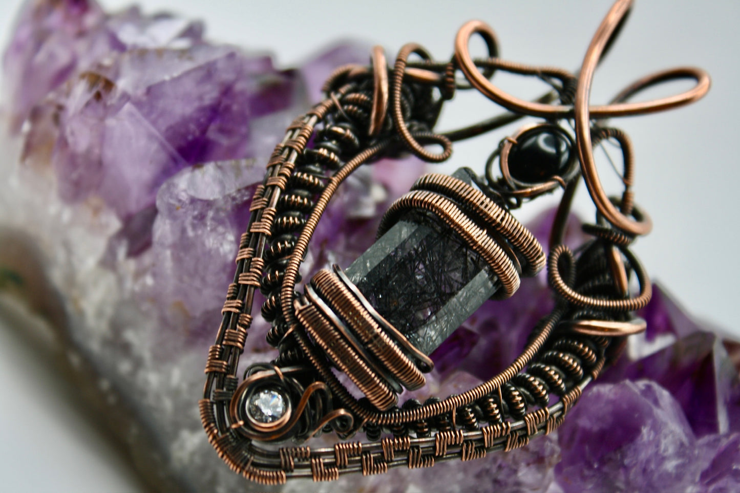 Obsidian x Black Rutilated Quartz