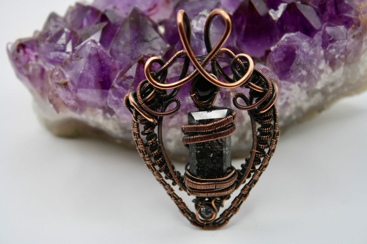 Obsidian x Black Rutilated Quartz