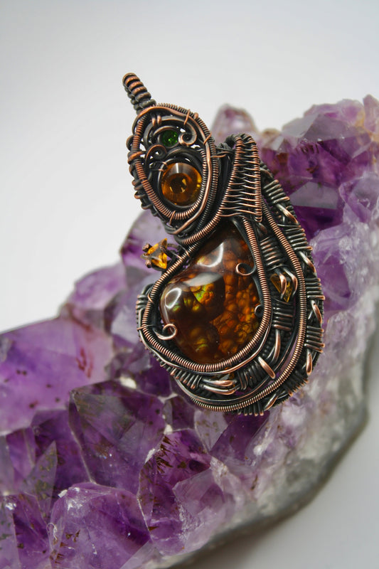 Fire Agate x Citrine