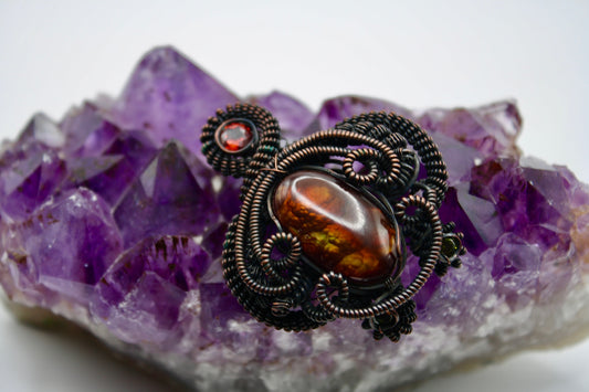 Fire Agate x Garnet