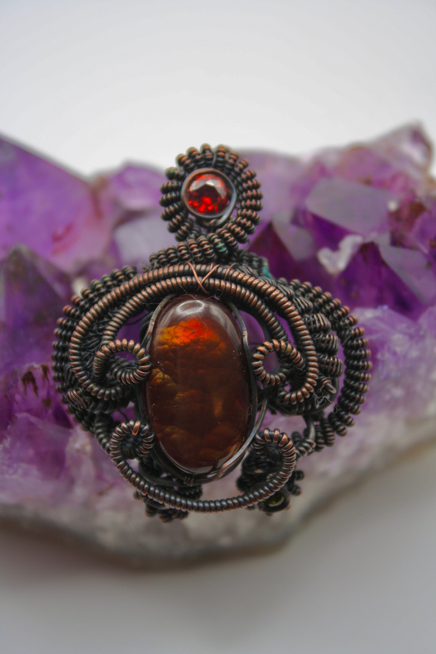 Fire Agate x Garnet