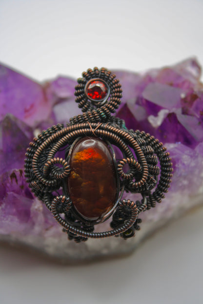 Fire Agate x Garnet